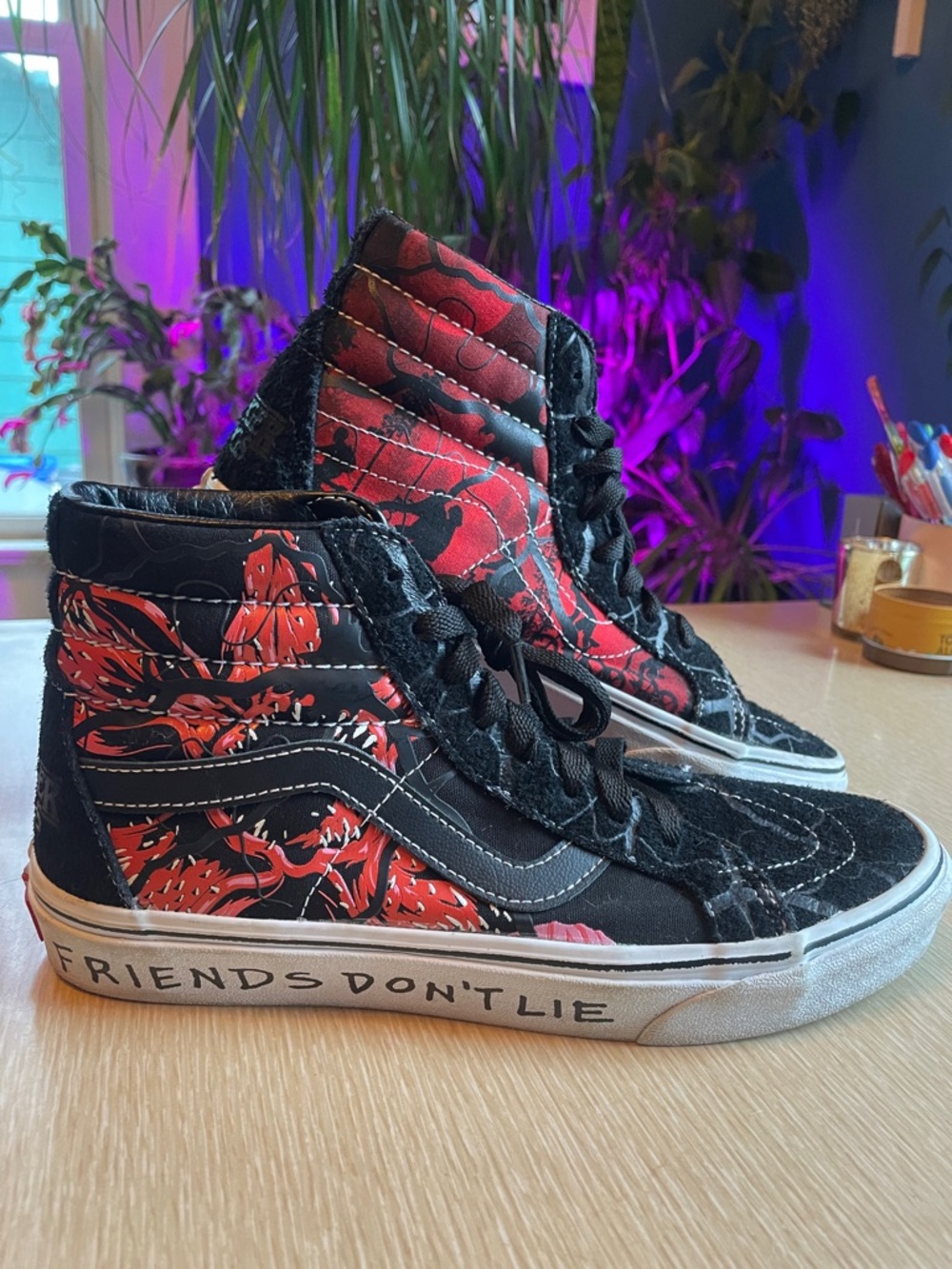 Vans Stranger Things High-Top Sneakers. Original box.  Men’s 8/Women’s 9.5.